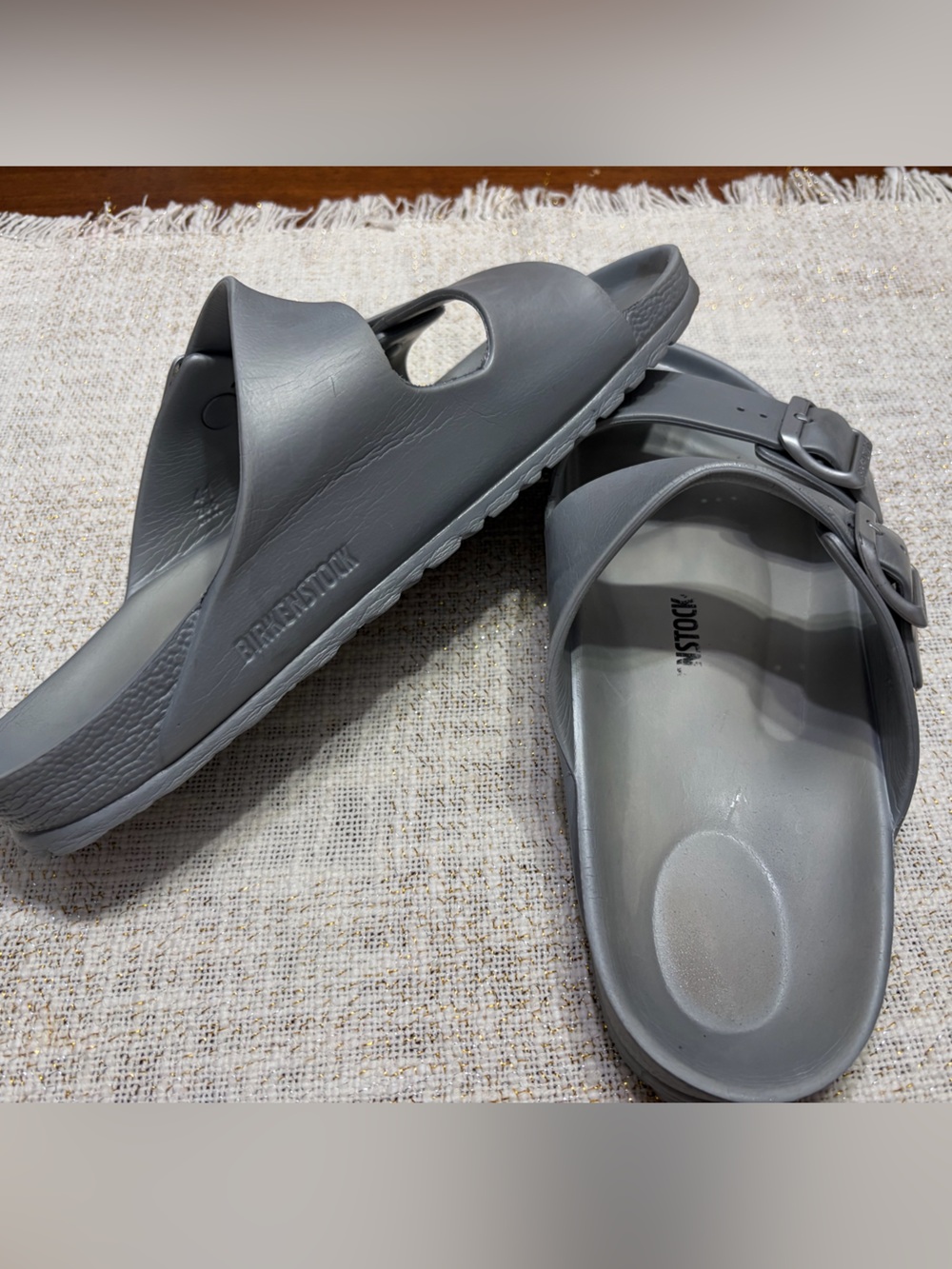 Birkenstock Slip-On Sandals Grey arizonas ladies 10, men’s 8
